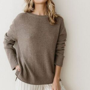 Jenni Kayne Everyday Sweater in Taupe XL